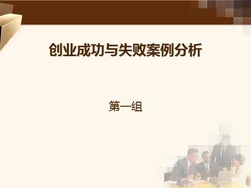 创业成功与失败案例分析精品PPT课件