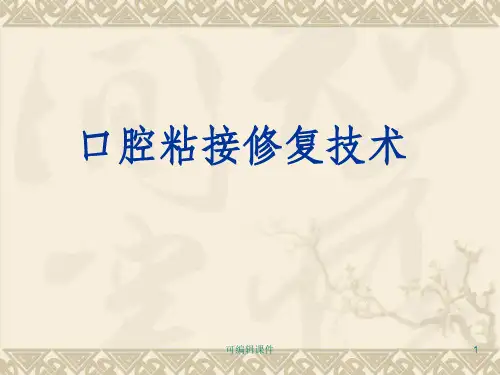 口腔粘接修复ppt课件