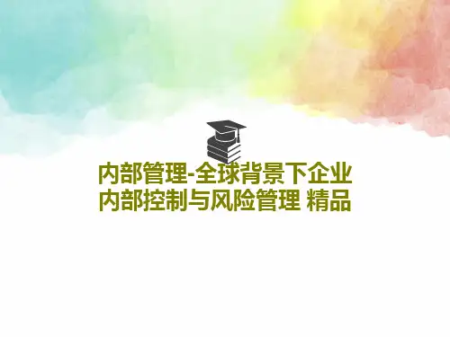 内部管理-全球背景下企业内部控制与风险管理 精品PPT文档89页