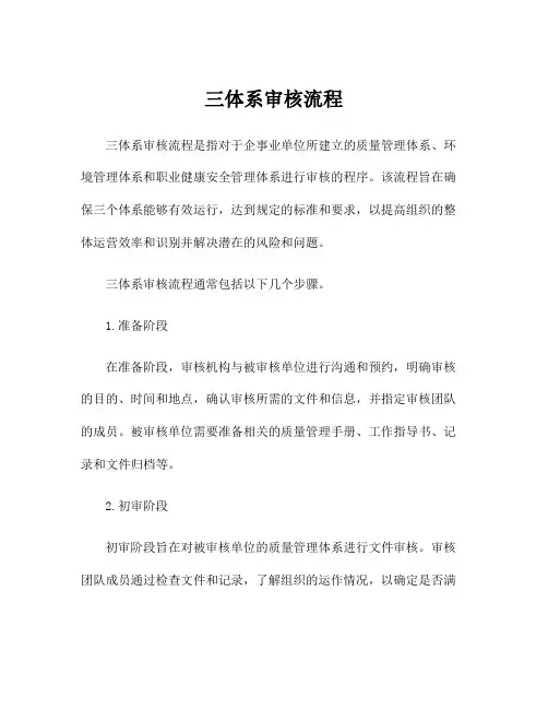 三体系审核流程
