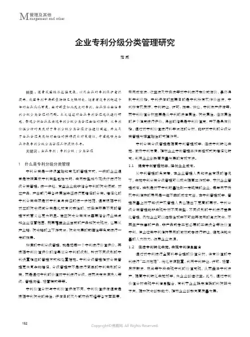 211169399_企业专利分级分类管理研究