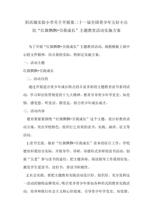 红旗飘飘 实施方案