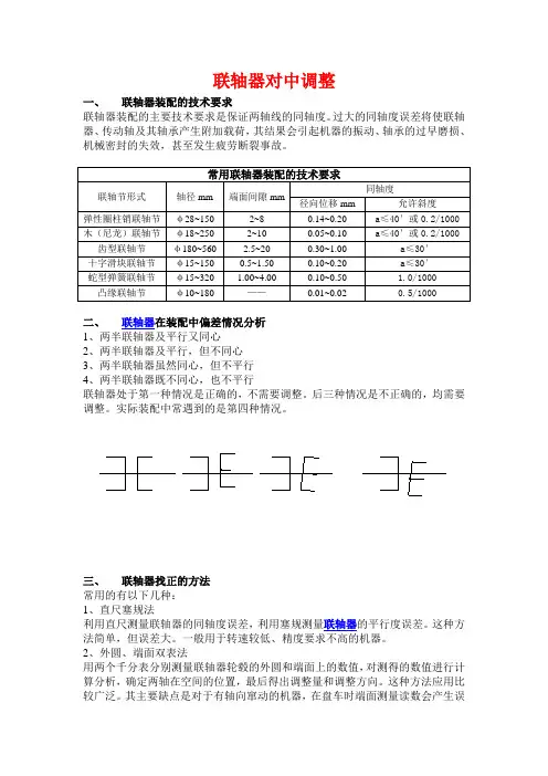 关于联轴器对中调整