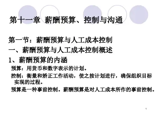 11薪酬预算、控制与沟通