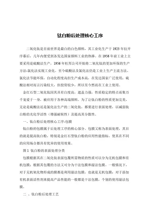 【精品文章】钛白粉后处理核心工序