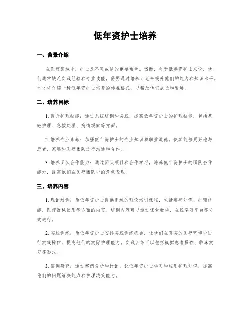 低年资护士培养
