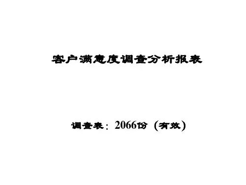客户满意度调查分析报表