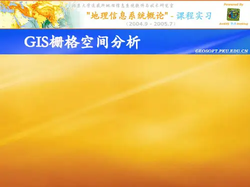 GIS栅格空间分析