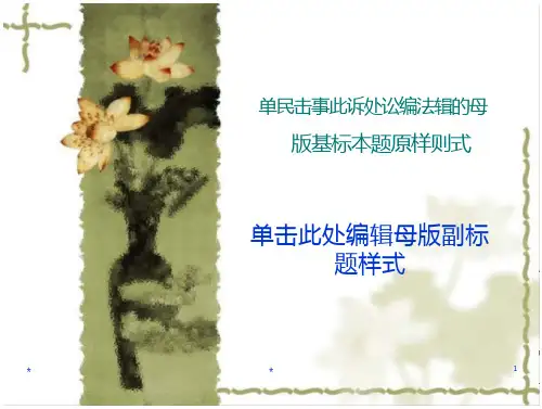第三章民事诉讼法的基本的 原则 民事诉讼法