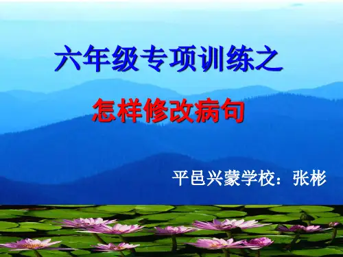 小学修改病句综合课件 讲课用