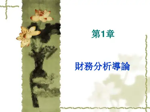 财务分析课件-导论