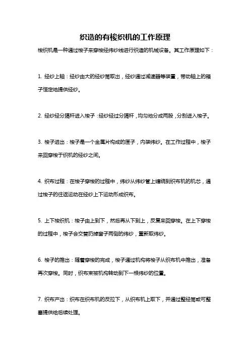 织造的有梭织机的工作原理