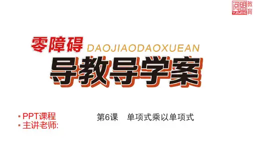 第6课 单项式乘以单项式