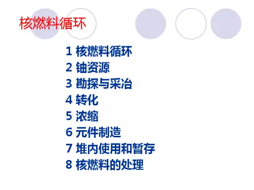 五核燃料循环完ppt课件