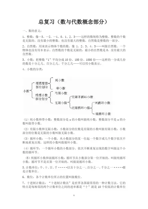 (最新)小学数学西师版六年级下册总复习整理的知识点