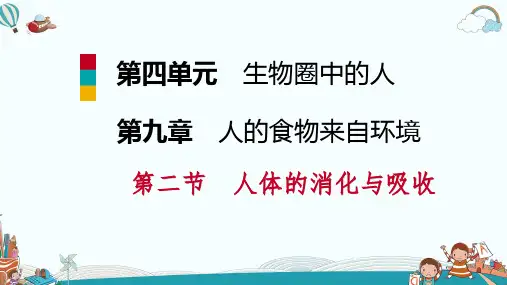 七年级生物第二节第1课时消化系统的组成
