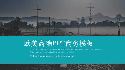 欧美高端PPT商务素材模板
