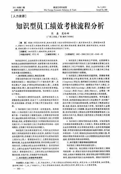知识型员工绩效考核流程分析