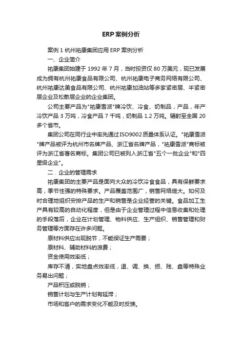 ERP案例分析