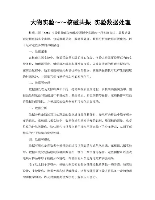 大物实验～～核磁共振实验数据处理