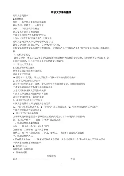 文学 比较文学课件 精品