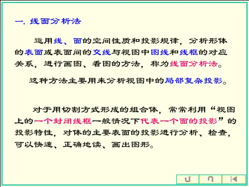 第四讲组合体视图线面分析法