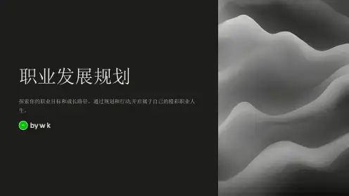 职业发展规划PPT