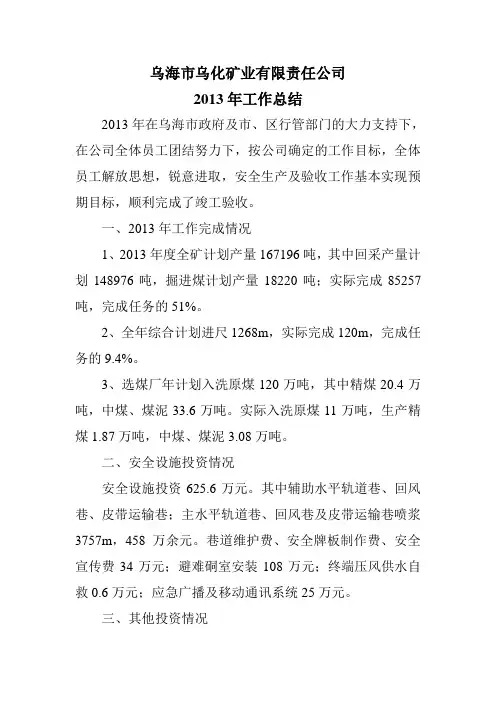 2013年工作总结