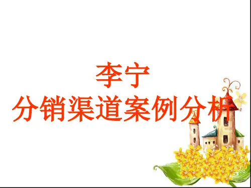 分销渠道案例分析