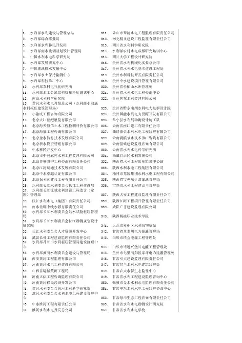 水利部会员名录.xls