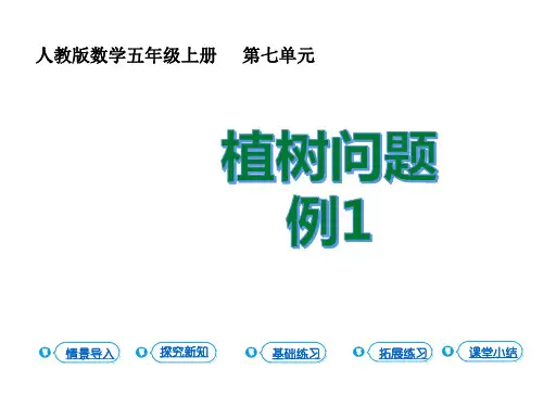 人教版五年级上册数学课件数学广角第1课时植树问题(一)副本(共14张PPT)
