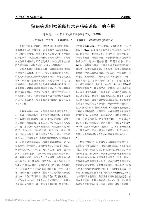 猪病病理剖检诊断技术在猪病诊断上的应用_陈国花