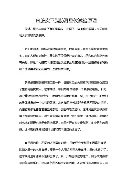 内脏皮下脂肪测量仪试验原理