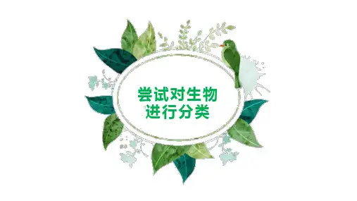 《尝试对生物进行分类》PPT教学课件
