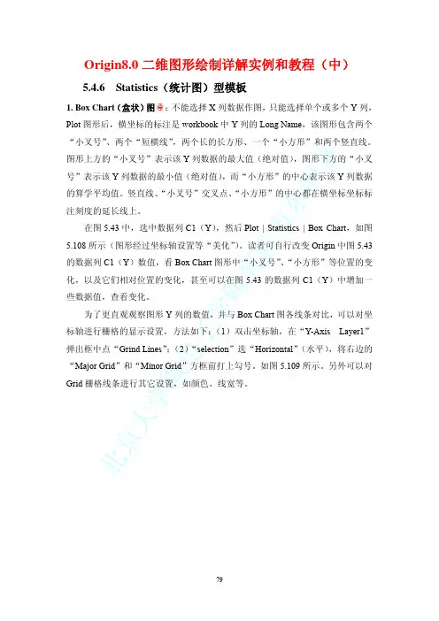 Origin8.0二维图形绘制详解实例和教程中