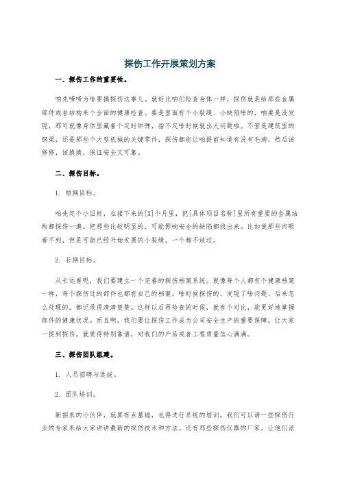 探伤工作开展策划方案