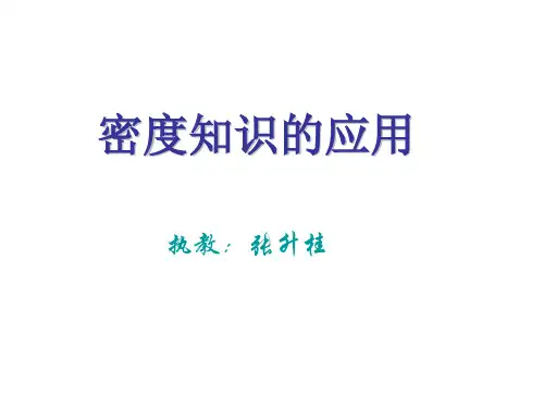 密度知识的应用