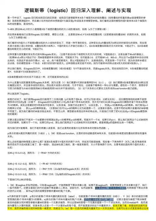 逻辑斯蒂（logistic）回归深入理解、阐述与实现
