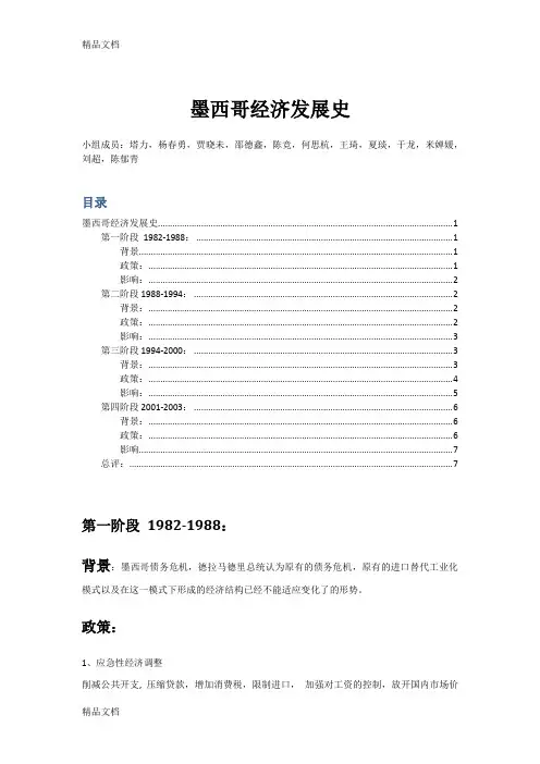 (整理)墨西哥经济发展史.