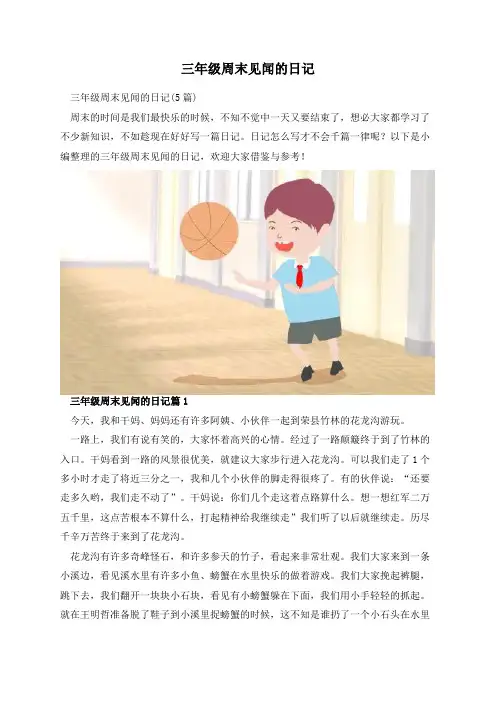 三年级周末见闻的日记