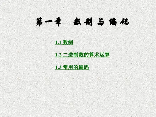 《数字逻辑简明教程》课件第1章