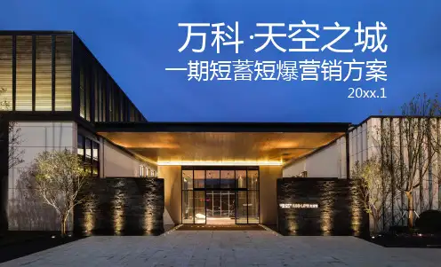 xx地产项目一期短蓄短爆营销方案