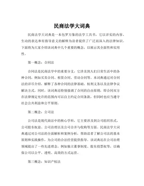民商法学大词典