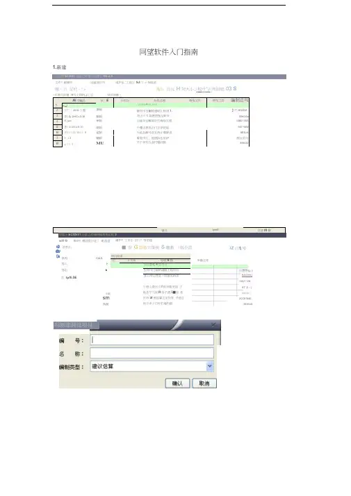 最新自编公路同望造价软件入门指南资料