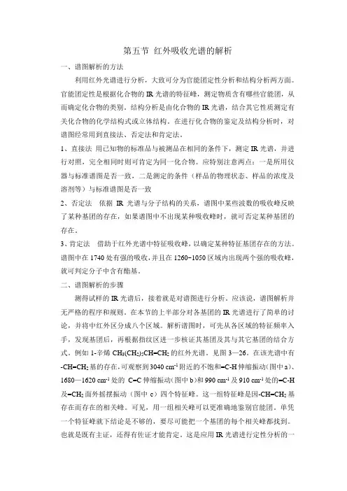 红外吸收光谱的解析
