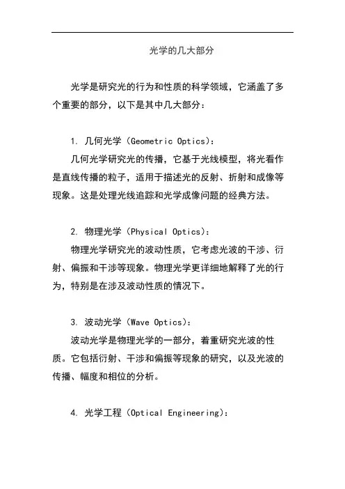 光学的几大部分