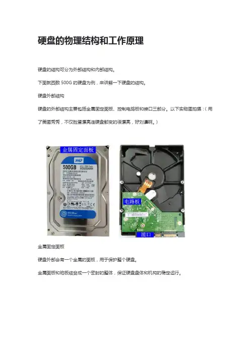 硬盘的物理结构和工作原理