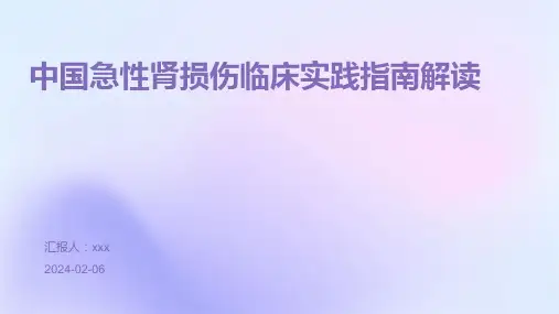 中国急性肾损伤临床实践指南解读PPT课件