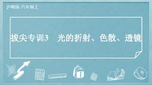 2024年沪粤版八年级上册物理期末复习拔尖专训3 光的折射、色散、透镜