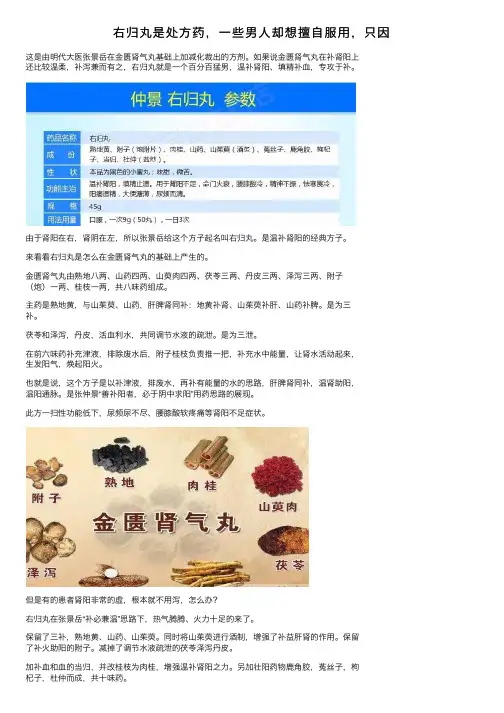 右归丸是处方药，一些男人却想擅自服用，只因
